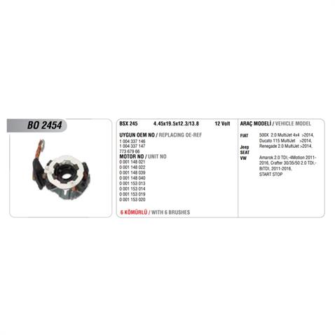 MEGA MARŞ KÖMÜR YUVASI (4LÜ) (START-STOP) FIAT 500X/DUCATO-JEEP RENEGADE-SEAT-VW AMAROK/CRAFTER