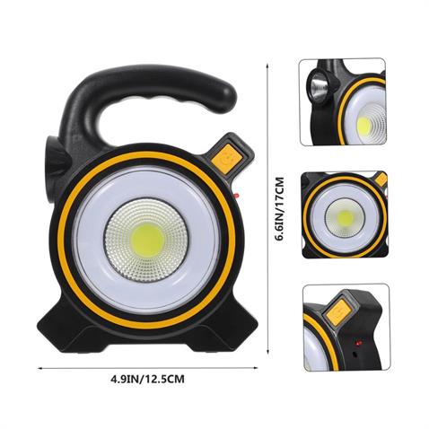 KAMP LAMBASI-FENERİ LEDLİ (FONKSİYONLU) (USB ŞARJLI-GÜNEŞ ENERJİLİ) (166*113 MM)