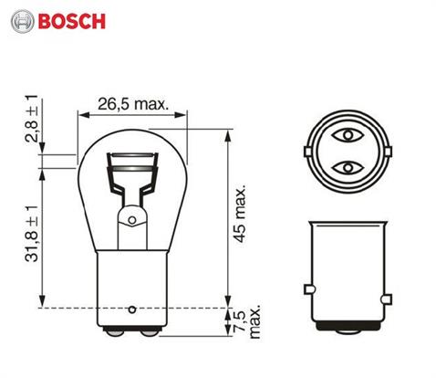 BOSCH 24V 1016 AMPUL 21/5W