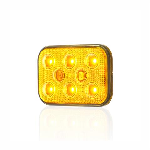 SANEL 10V-30V İKAZ LAMBASI ÇAKARLI 6-LEDLİ YAPIŞKANLI 3M BANTLI SU GEÇİRMEZ SARI (60*40 MM)