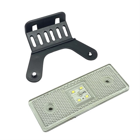 12V-24V YAN PARK LAMBASI DORSE SİDE MARKER BEYAZ (4 LEDLİ) (110*42 MM) E9