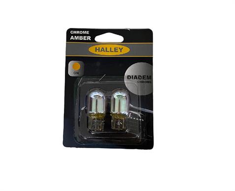 HALLEY 12V 93 AMPUL DİPSİZ T20 21W DİADEM KROM SARI (2 AD) ITALY