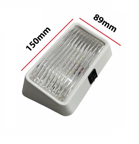 12V TAVAN LAMBASI 18 LEDLİ (ANAHTARLI) BEYAZ (150*89 MM)