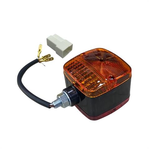 PARK-SİNYAL LAMBASI SARI-KIRMIZI (ÇİFT TARAFLI) (80*80 MM) KOMATSU FORKLİFT ****