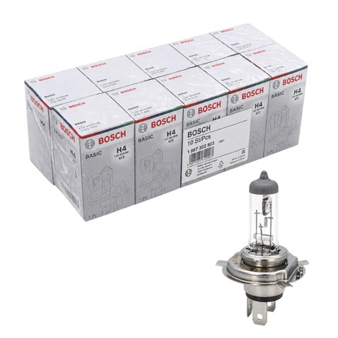 BOSCH 12V H4 AMPUL 60/55W P43T (10 ADET)