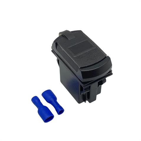 12V-24V DİJİTAL VOLTMETRE+ŞARJ CİHAZLI (USB X 2) (4.2A) (ANAHTAR TİPİ) (KIRMIZI IŞIK)