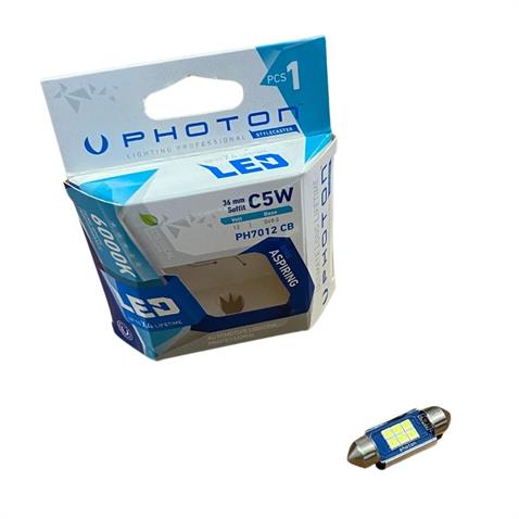 PHOTON 12V SOFİT AMPUL 6 LEDLİ BEYAZ 6000K CANBUS (36 MM) (1 AD)