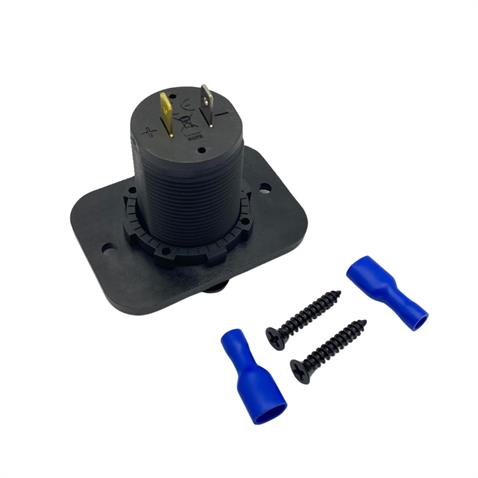 12V-24V TELEFON ŞARJ CİHAZI (USB X 2) (1A/2.1A) (KAPAKLI MARİN)