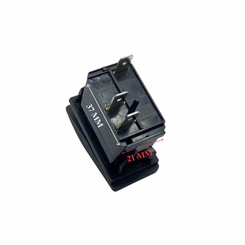 TUŞLU ANAHTAR IŞIKLI KIRMIZI FAR (3 FİŞ) (TEK DEVRE) (12V 20A DC/24V 10A DC) MARİN