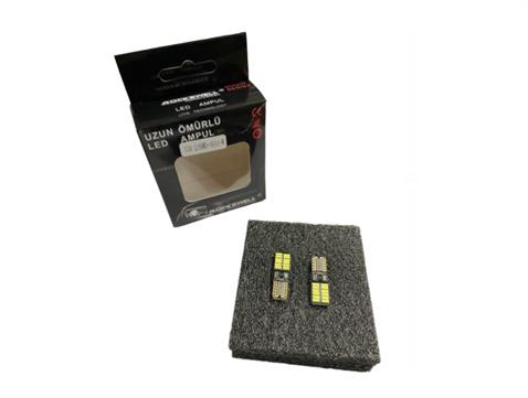 12V DİPSİZ AMPUL T10 (24 LEDLİ) BEYAZ (2 AD)
