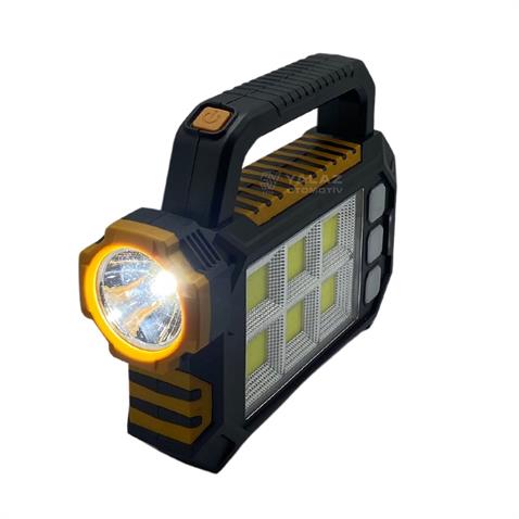 KAMP LAMBASI-FENERİ LEDLİ (FONKSİYONLU) (USB ŞARJLI-GÜNEŞ ENERJİLİ) (200*150 MM)