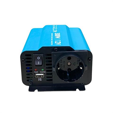 EXELON 12V DC > 220V AC İNVERTER 300W (MODİFİYE SİNÜS) (USB ÇIKIŞLI-MAŞALI)