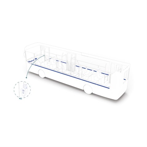 SANEL 12V-24V TELEFON ŞARJ CİHAZI (USB X 2) (2.1A X 2) (BORU TİP) (MAVİ LED IŞIK) (SU-TOZ KORUMALI)