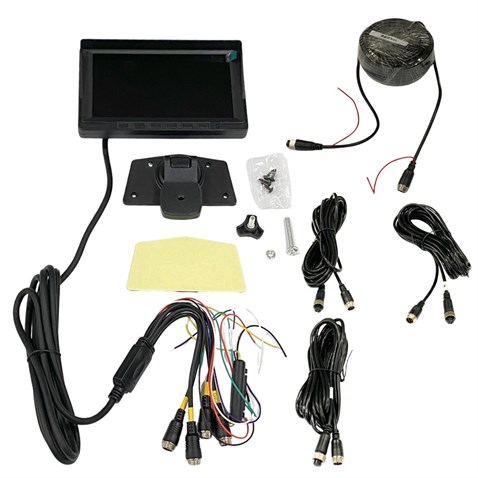 12V-24V ARAÇ YOL KAYIT CİHAZI 4 KAMERALI  EKRANLI 7 İNÇ HD (GECE GÖRÜŞLÜ-360° GENİŞ AÇILI) UNIVERSAL