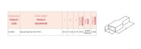 FİŞ KILIFI PVC BÜYÜK 9.5 MM (SF3D) (BEYAZ)