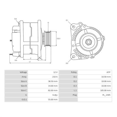 SEG 12V ALTERNATÖR DİNAMO 210 A (LIN) IVECO DAILY 2014 >