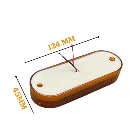 24V YAN SİNYAL LAMBASI DORSE SİDE MARKER SARI (NEON LEDLİ) (124*45 MM)