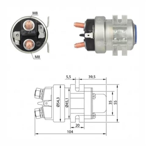 ZM 12V MARŞ YARDIMCI ARA OTOMATİK 200 A (METAL) (ÇİFT ÇIKIŞ)