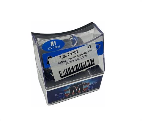 T.M.T 12V H1 AMPUL 100W 8000K BEYAZ IŞIK (KOREA) (2 AD)