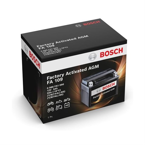 BOSCH 12V 3 AH MOTOSİKLET AKÜSÜ AGM 50 A (EN) (113*70*85) (FA109) (YTX4L-BS) (BTX4L-BS) (YT4L-BS)