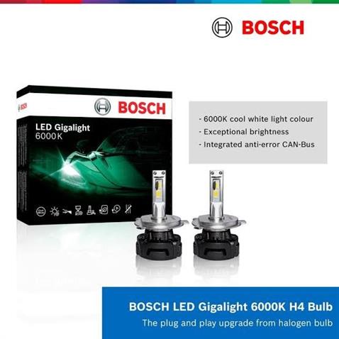 BOSCH 12V H4 CSP LED XENON FAR AMPUL SETİ 6000K 4600 LÜMEN 30W CANBUS
