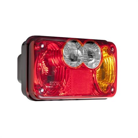 STOP LAMBASI PLAKALI (6-FONKSİYONLU) (192*107 MM) UNIVERSAL TİP KARAVAN SOL