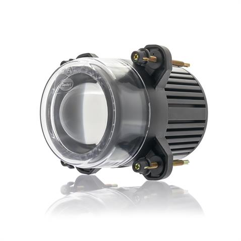 SANEL 12V-24V LED FAR MERCEKLİ (KISA HÜZME) (GÜNDÜZ SÜRÜŞ LEDLİ)(YUVARLAK 90*110 MM) 