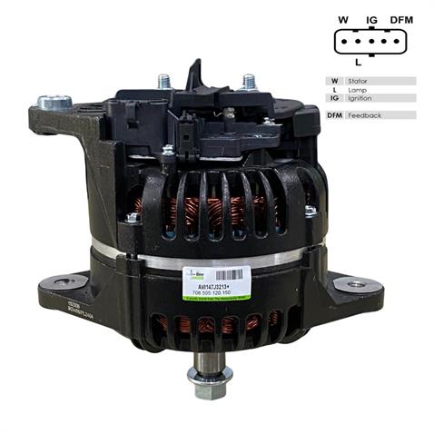24V ALTERNATÖR DİNAMO PRESTOLITE TİPİ 120 A (5 FİŞ SOKETLİ) (W-L-IG-.-DFM) NEW HOLLAND
