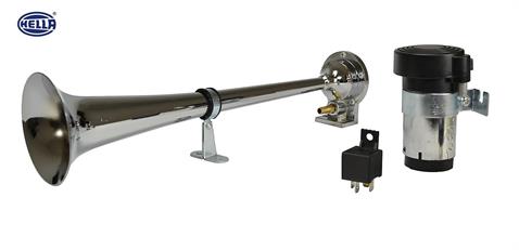 HELLA 12V HAVALI KORNA TEKLİ KROM (MARİN) (KOMPRESÖRLÜ)