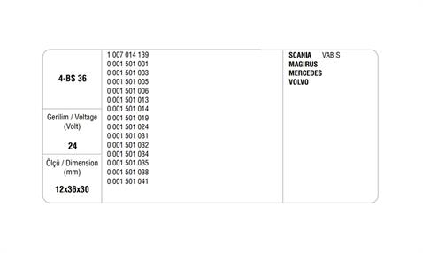 MEGA 24V MARŞ KÖMÜRÜ BOSCH TİPİ (ÇİFT KABLO) ALFKB (4 AD)