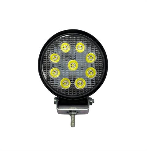 10V-30V ÇALIŞMA LAMBASI YUVARLAK (9 X 3W POWER LEDLİ) (114*114*37 MM)