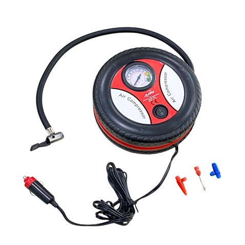 12V LASTİK ŞİŞİRME HAVA KOMPRESÖRÜ 260 PSI (ANALOG)