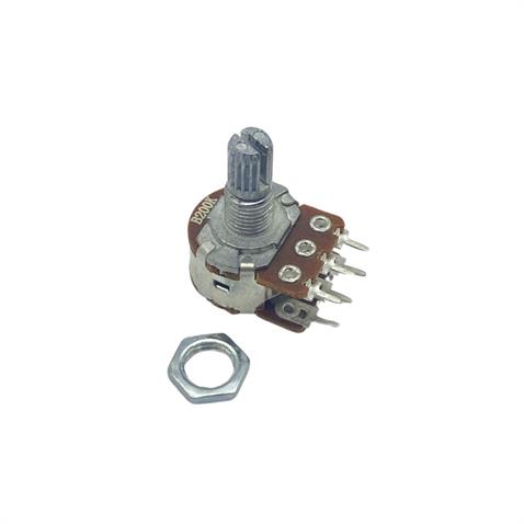 POTANSİYOMETRE MONO B200K (220 Ohm) (6 UÇLU)