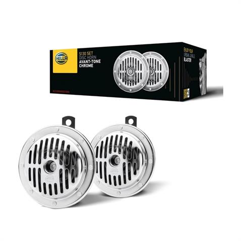 HELLA 12V DİDİT KORNA SÜPERTON 280/380 HZ (KROM) (TAKIM)