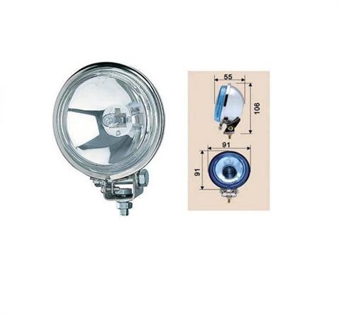 12V SİS LAMBASI YUVARLAK 9 CM (SİYAH METAL GÖVDE KROM ÇERÇEVE) BEYAZ TAKIM