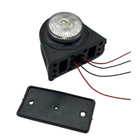 12V-24V TAKOZ LAMBASI BÜYÜK BEYAZ-KIRMIZI (5 LEDLİ)