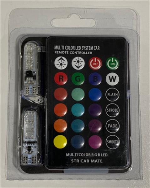 12V KUMANDALI 6 LEDLİ (T10 DİPSİZ) AMPUL 7 RENKLİ 4 FONKSİYONLU UNIVERSAL (2 AD)
