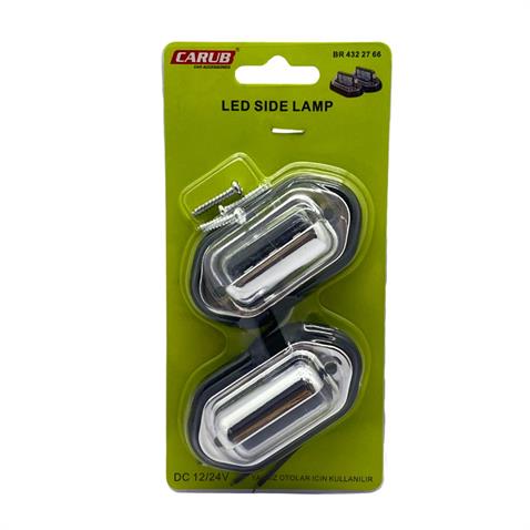 PLAKA LAMBASI LEDLİ (NİKEL) (76*43 MM) (2 AD)
