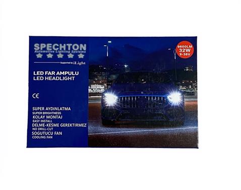 SPECHTON 9V-36V H15 CSP LED XENON FAR AMPUL SETİ 6500K 9600 LÜMEN