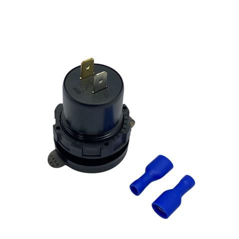 12V-24V DİJİTAL VOLTMETRE+ŞARJ CİHAZLI (USB X2) (3 A) (OFF-ON ANAHTARLIİ) (MAVİ IŞIK) (28 MM)