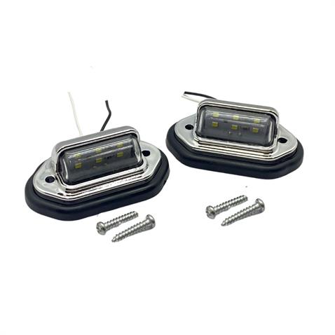 PLAKA LAMBASI LEDLİ (NİKEL) (76*43 MM) (2 AD)