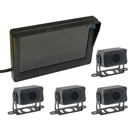 12V-24V ARAÇ YOL KAYIT CİHAZI 4 KAMERALI  EKRANLI 7 İNÇ HD (GECE GÖRÜŞLÜ-360° GENİŞ AÇILI) UNIVERSAL
