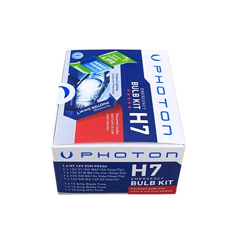 PHOTON 12V H7 AMPUL-SİGORTA SETİ (ACİL SET) (8 PARÇA)