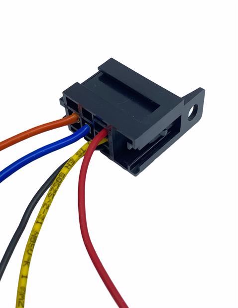 MİKRO RÖLE SOKETİ (RÖLE YUVASI) 5 UÇLU SİYAH (KABLOLU)