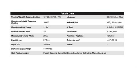 ELO 12V-24V DİYOT ÜNİTESİ 1 GİRİŞ 4 ÇIKIŞ (ELEKTRONİK DEVRE KORUMA RÖLESİ) (30-85-86-87-87a)