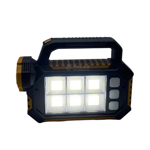 KAMP LAMBASI-FENERİ LEDLİ (FONKSİYONLU) (USB ŞARJLI-GÜNEŞ ENERJİLİ) (200*150 MM)