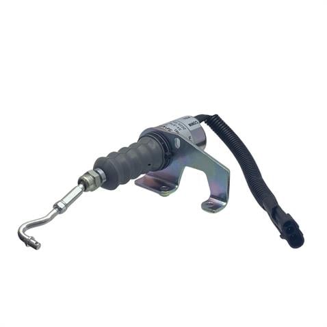 12V STOP SELENOİDİ YAN AYAKLI (KABLOLU SOKETLİ) BOSCH RSV TİPİ CUMMINS-WOODWARD