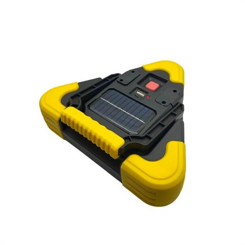 ÜÇGEN REFLEKTÖR-EL FENERİ LEDLİ (ŞARJLI-GÜNEŞ ENERJİLİ-USB ÇIKIŞLI) (190*190 MM)