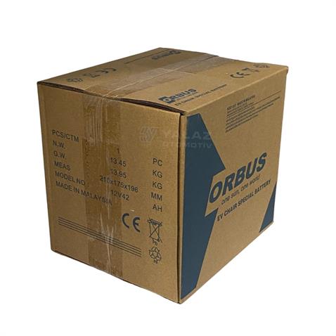 ORBUS 12V 42 AH ENGELLİ ARAÇ AKÜSÜ JEL (197*165*175) (14 KG) TSELİ