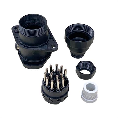 TIR DORSE ELEKTRİK SOKETİ (RÖMORK FİŞİ) (15Lİ DİŞİ) (KIRMIZI KAPAKLI)